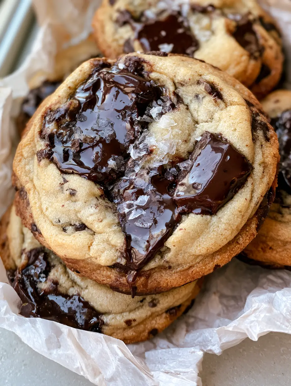 Brown Butter Chocolate Chip Cookies: The Ultimate Soft-Baked Recipe 3 Close-up of golden-brown edges and soft centers of Brown Butter Chocolate Chip Cookies.