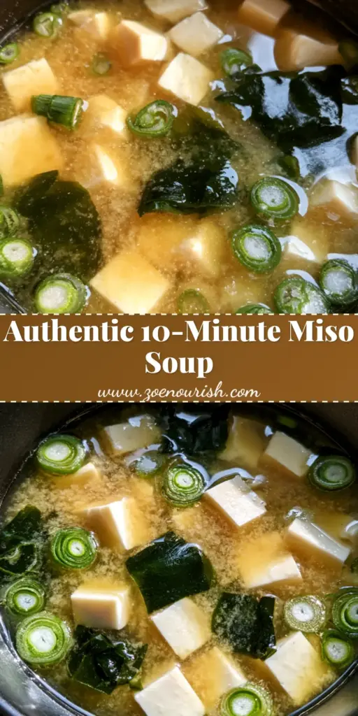 Easy Miso Soup Recipe: The Ultimate 15-Minute Japanese Comfort Bowl 4 A handheld smartphone photo of a single serving of the Easy Miso Soup Recipe in a matte black bowl featuring cloudy broth and green onions.