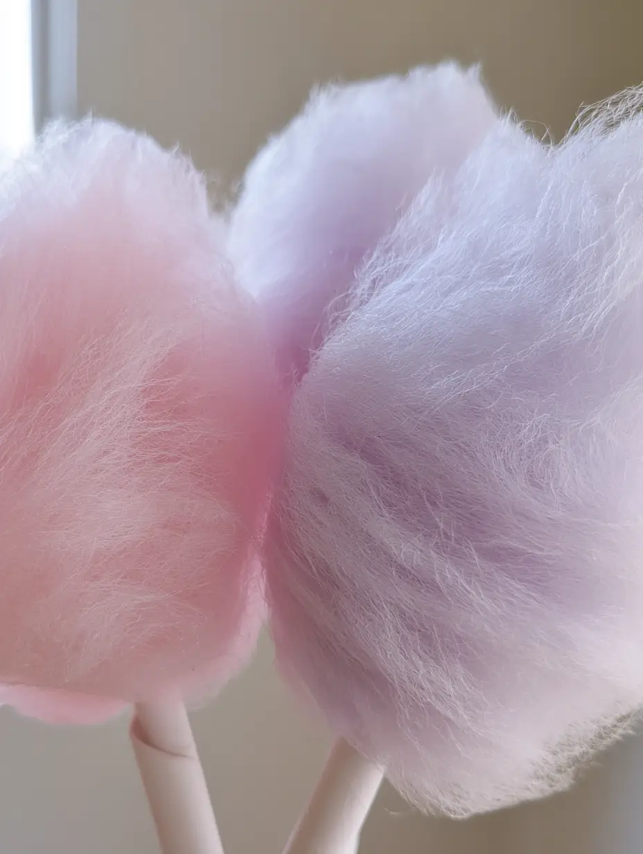 Homemade Cotton Candy: How to Make Fluffy Spun Sugar at Home 4 Smartphone photo of pink and purple Homemade Cotton Candy showing fine wispy threads.