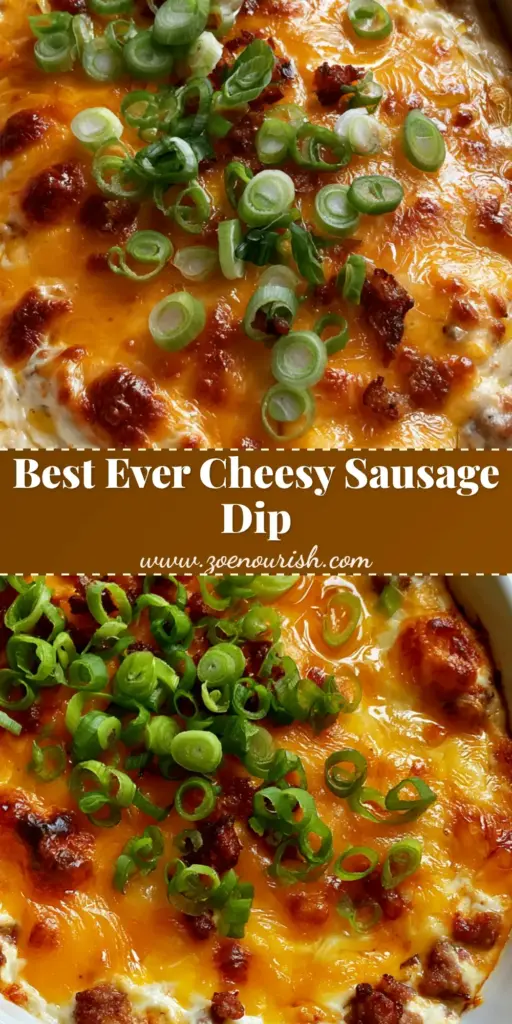 Hissy Fit Dip: The Ultimate Cheesy Sausage Party Appetizer 4 A close-up of a bubbly Hissy Fit Dip with melted cheddar, toasted Monterey Jack, browned sausage, and fresh scallions in a white dish. (Hissy Fit Dip)