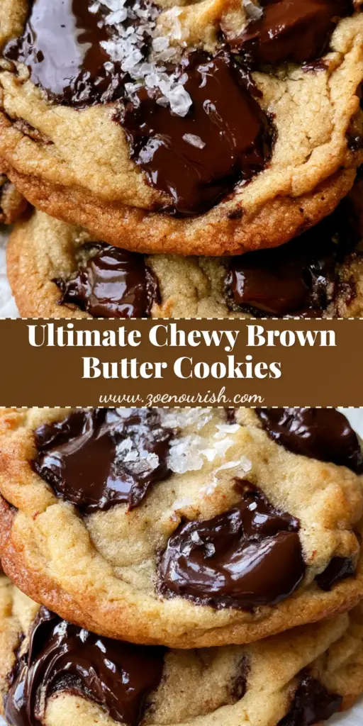 Brown Butter Chocolate Chip Cookies: The Ultimate Soft-Baked Recipe 4 A stack of thick, soft-baked Brown Butter Chocolate Chip Cookies with molten chocolate puddles and flaky sea salt on parchment paper.