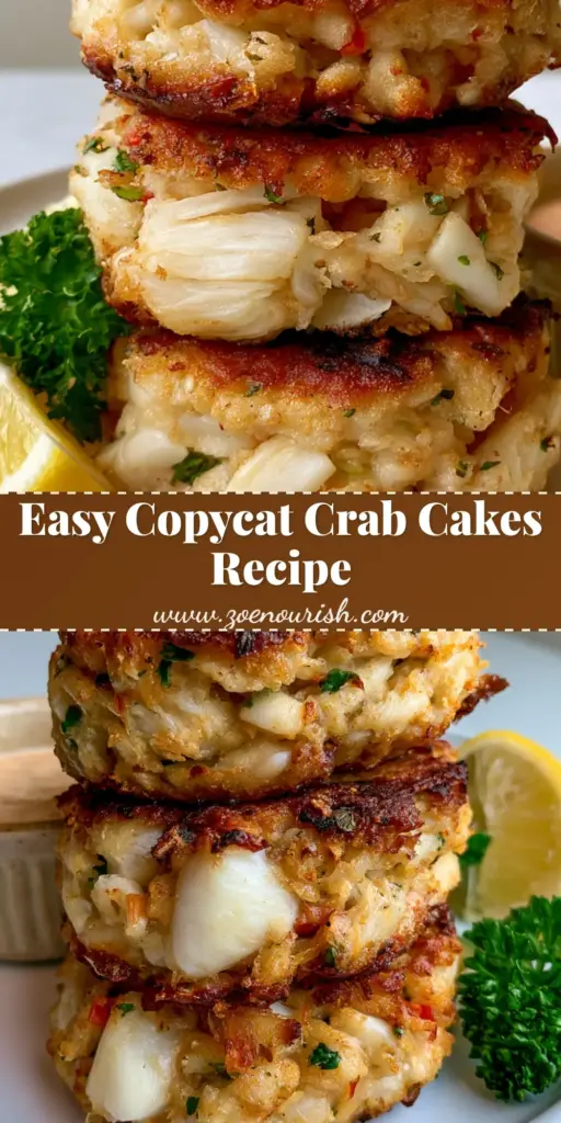 Copycat Joe's Crab Shack Crab Cakes with Creamy Remoulade 4 A stack of three Copycat Joe's Crab Shack Crab Cakes with a crispy golden-brown crust, served with creamy orange remoulade and lemon.