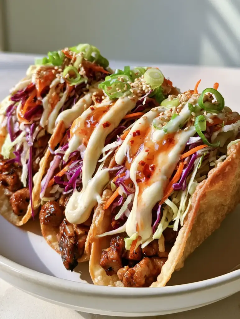Applebee's Chicken Wonton Tacos: The Ultimate Copycat Recipe 1 Dicing chicken and preparing the soy glaze for Applebee's Chicken Wonton Tacos.