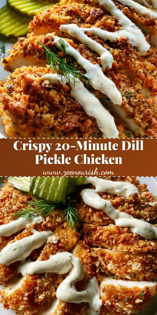 Air Fryer Dill Pickle Chicken: The Ultimate Crispy & Tangy Recipe 4 A handheld smartphone photo of sliced Air Fryer Dill Pickle Chicken with a golden panko crust, ranch drizzle, and crinkle-cut pickles.